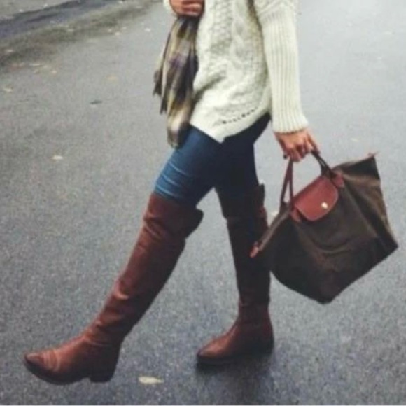 Frye Shirley Over-The-Knee Brown Leather Riding Boots Size 6 - Picture 12 of 12